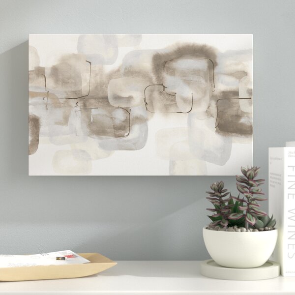 Wrought Studio Neutral Stacking IV White On Canvas by Chris